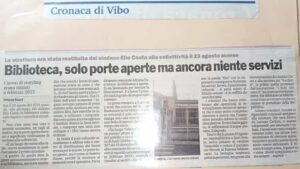 Gazzetta del Sud 07.10.2016 - Biblioteca